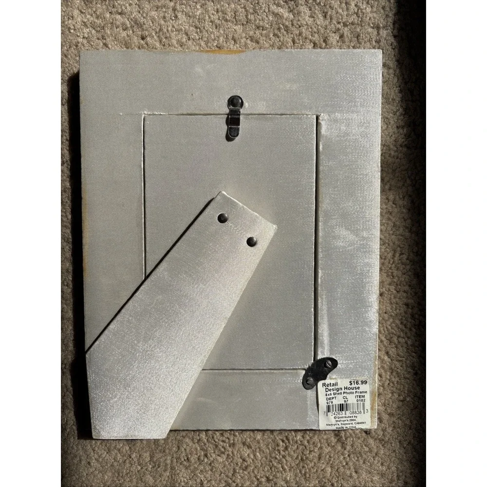 4 X 6 Shell Photo Frame Stand Alone Frame Mervyn's 2004